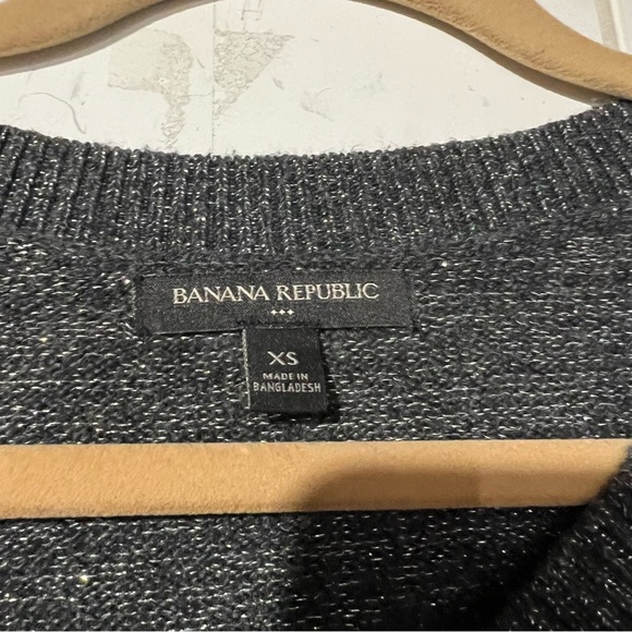 Banana Republic Sweater Charcoal Gray Silver Size XS - Picture 3 of 5